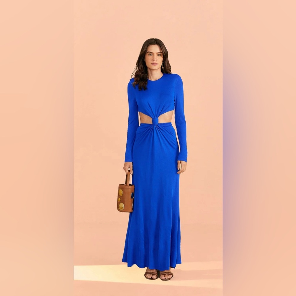 FARM RIO KNOT CUT OUT MAXI DRESS-imperfection